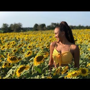 Mustard Yellow Crop Top